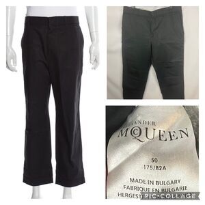 Alexander McQueen Chinos Black Size 50 Italy-